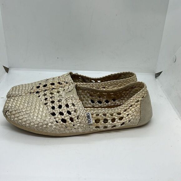 TOMS ALPARGATA OFF WHITE BASKET WEAVE FTL-08-141 - Picture 3 of 8